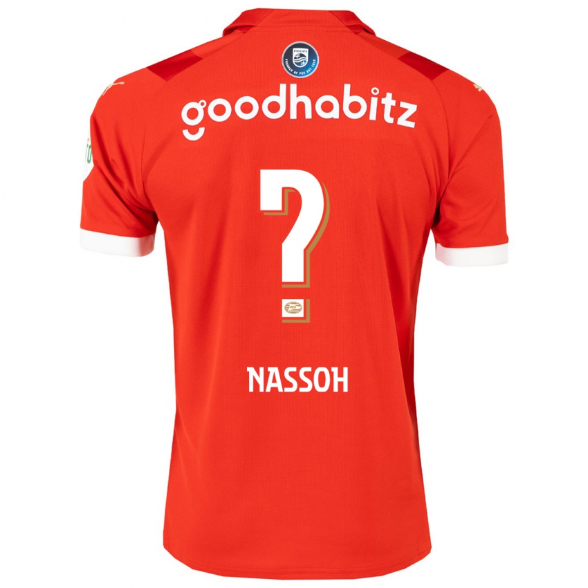 Criança Camisola Mohamed Nassoh #0 Vermelho Principal 2023/24 Camisa