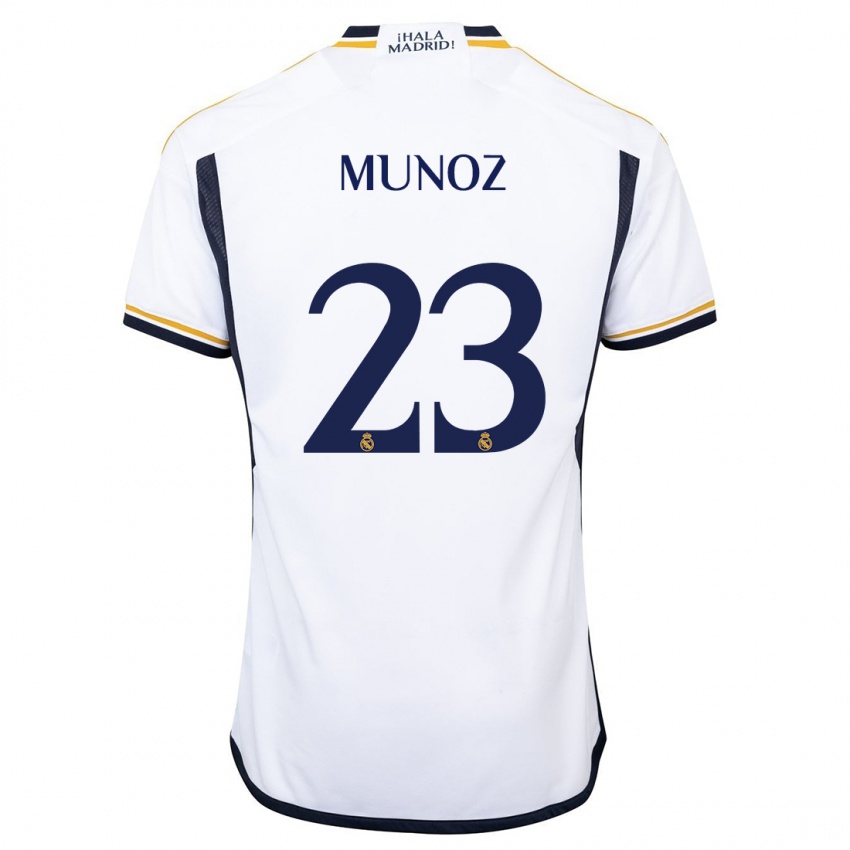 Criança Camisola Victor Munoz #23 Branco Principal 2023/24 Camisa