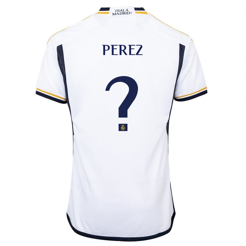 Criança Camisola Yeray Perez #0 Branco Principal 2023/24 Camisa
