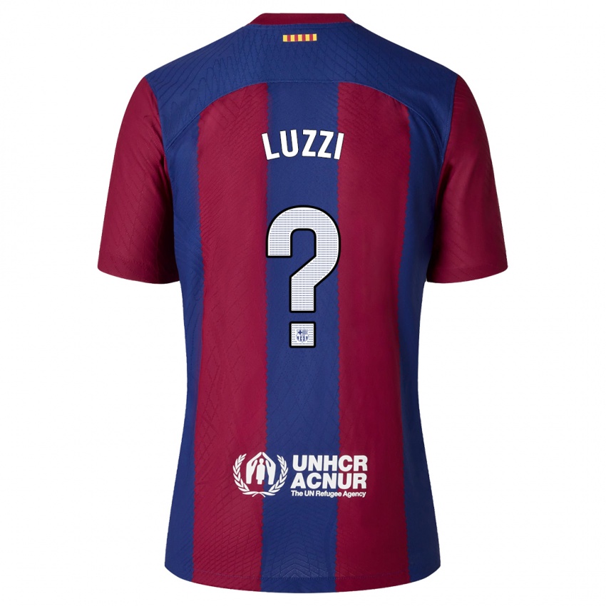 Criança Camisola Fabian Luzzi #0 Vermelho Azul Principal 2023/24 Camisa