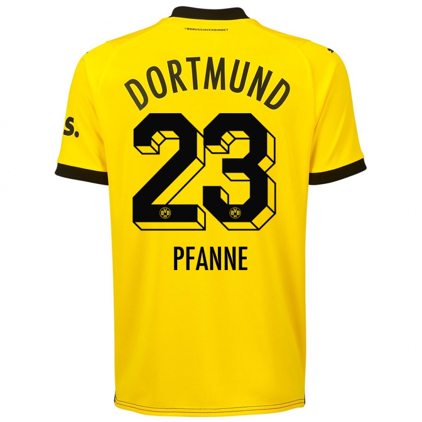 Criança Camisola Franz Pfanne #23 Amarelo Principal 2023/24 Camisa