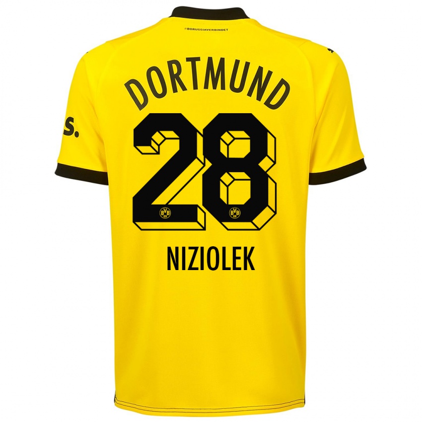 Criança Camisola Alex Niziolek #28 Amarelo Principal 2023/24 Camisa