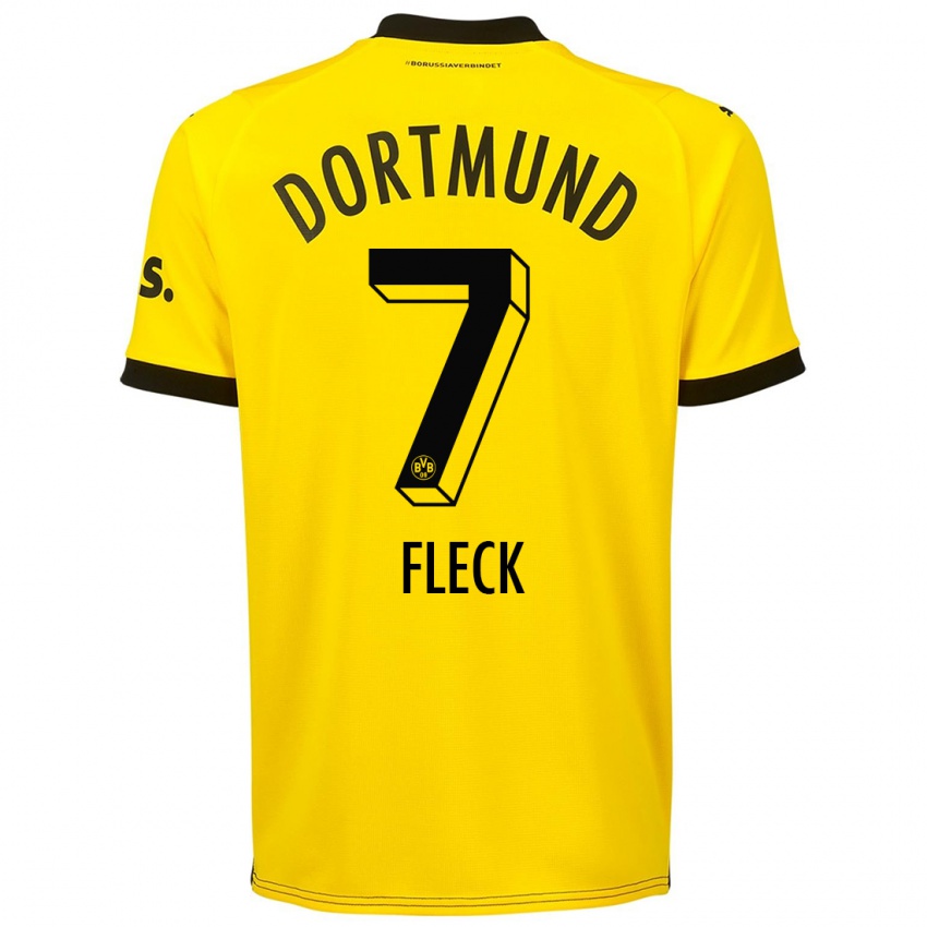 Criança Camisola Fritz Fleck #7 Amarelo Principal 2023/24 Camisa