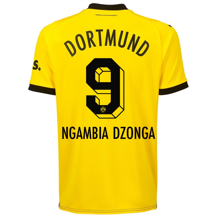 Criança Camisola Diego Ngambia Dzonga #9 Amarelo Principal 2023/24 Camisa