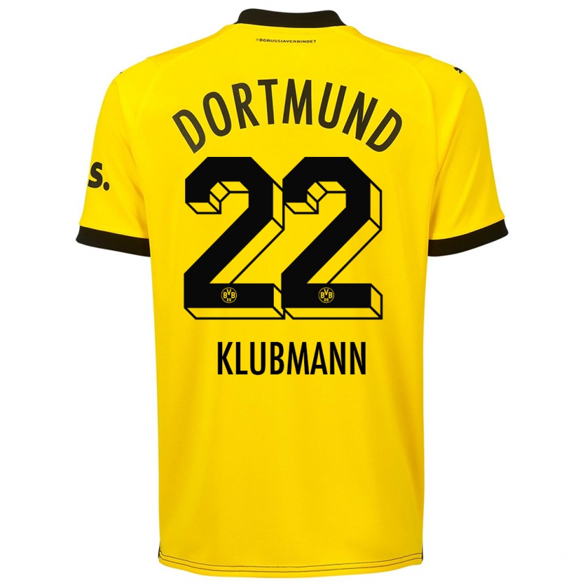 Criança Camisola Leon Klubmann #22 Amarelo Principal 2023/24 Camisa