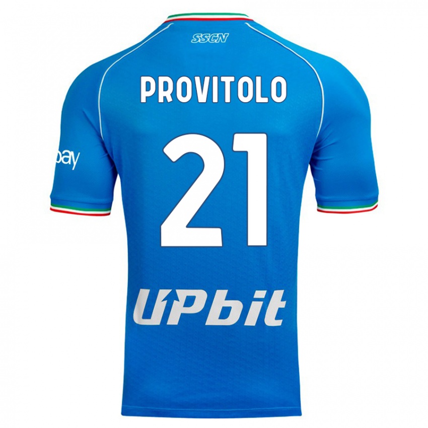 Criança Camisola Vincenzo Provitolo #21 Céu Azul Principal 2023/24 Camisa