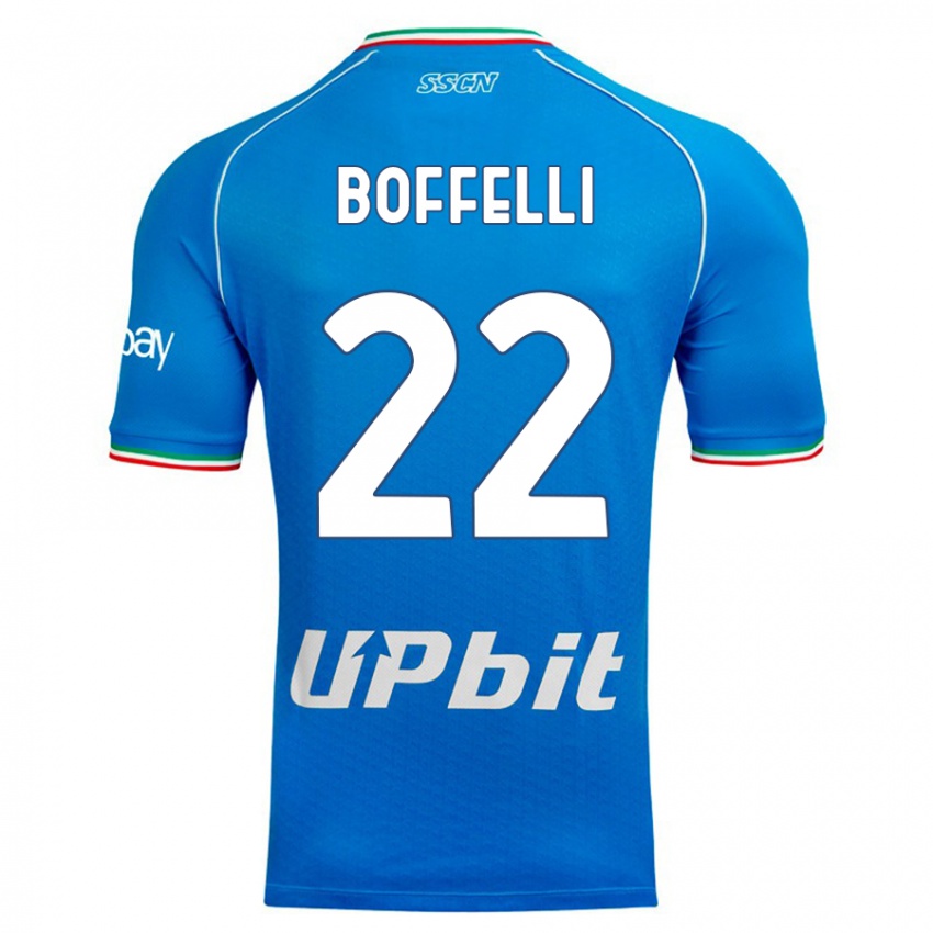 Criança Camisola Valerio Boffelli #22 Céu Azul Principal 2023/24 Camisa