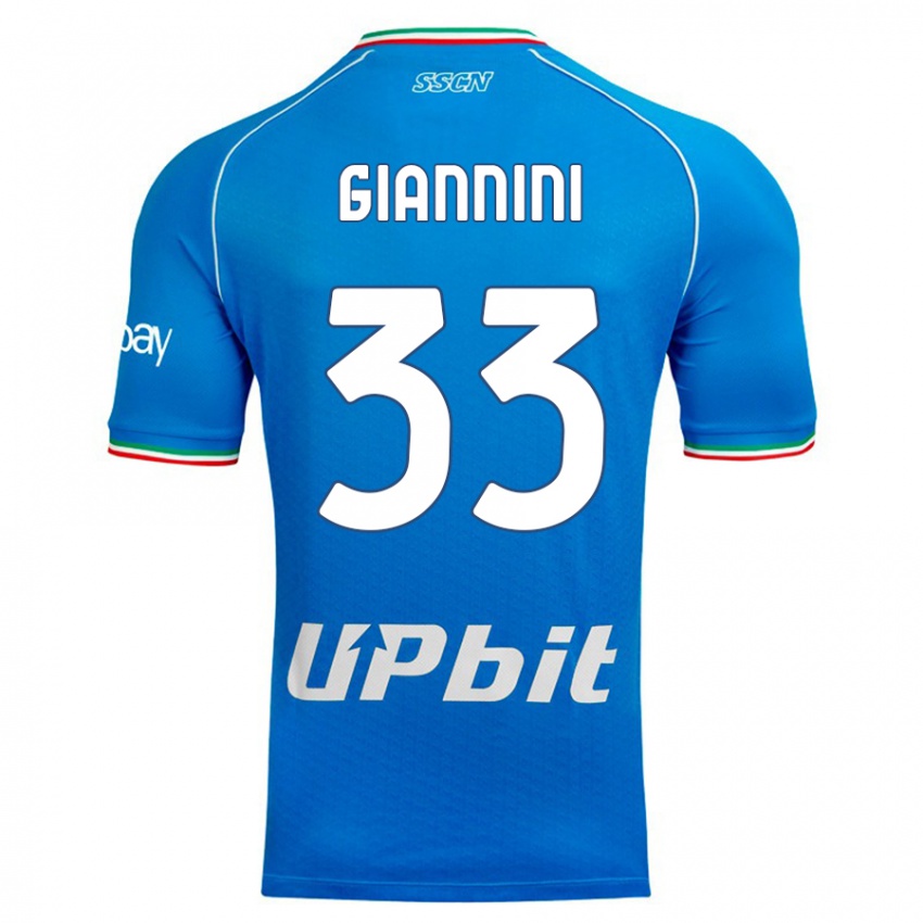 Criança Camisola Enrico Giannini #33 Céu Azul Principal 2023/24 Camisa