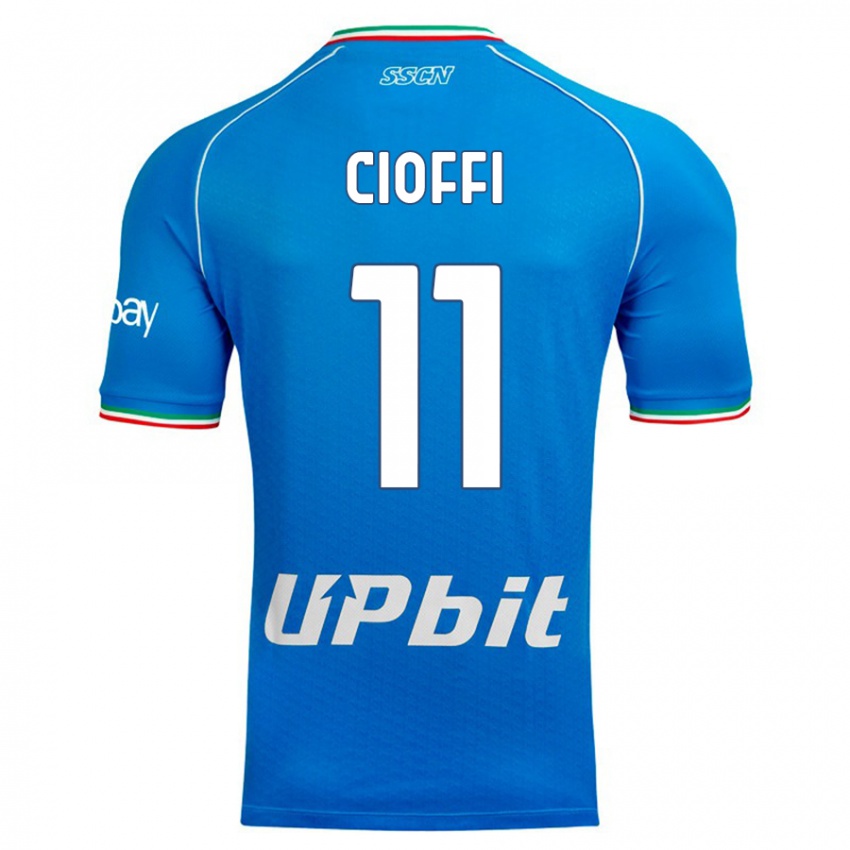 Criança Camisola Antonio Cioffi #11 Céu Azul Principal 2023/24 Camisa