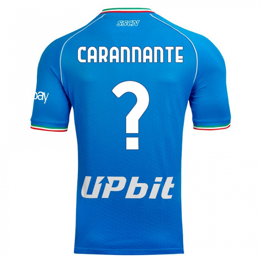 Criança Camisola Lorenzo Carannante #0 Céu Azul Principal 2023/24 Camisa