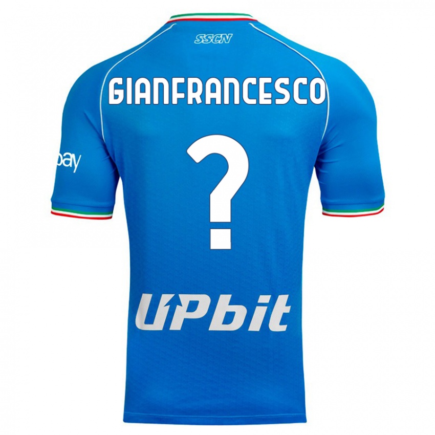 Criança Camisola Sergio Gianfrancesco #0 Céu Azul Principal 2023/24 Camisa