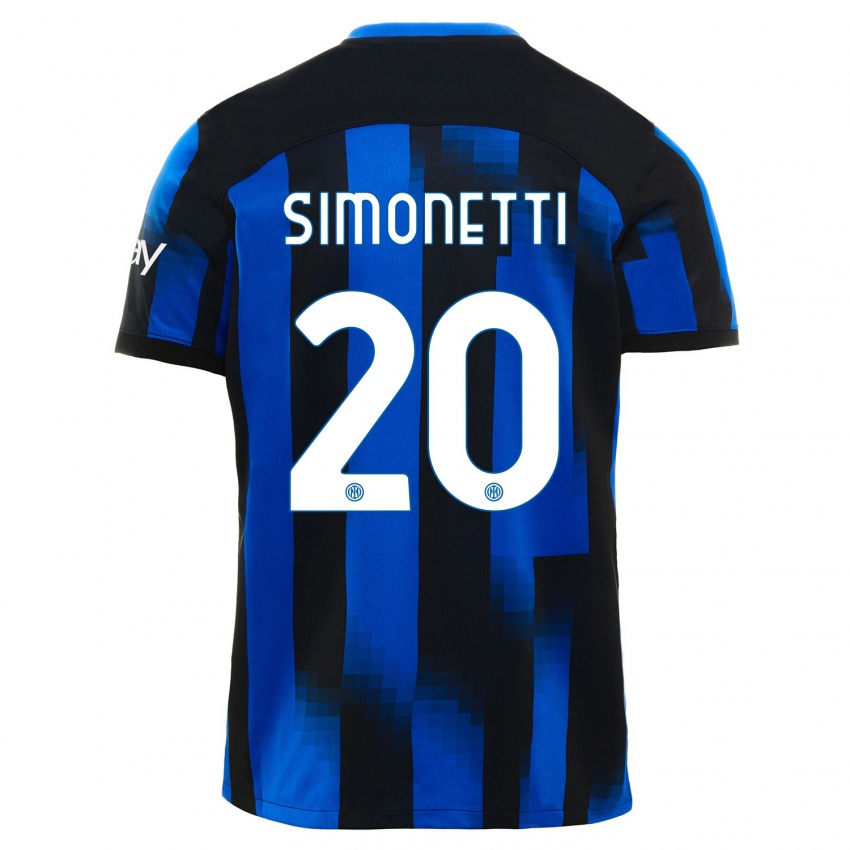 Criança Camisola Flaminia Simonetti #20 Preto Azul Principal 2023/24 Camisa