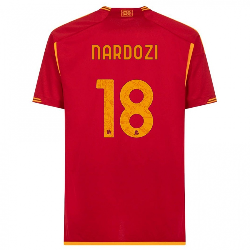 Criança Camisola Manuel Nardozi #18 Vermelho Principal 2023/24 Camisa