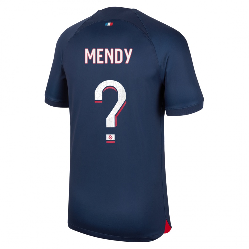Criança Camisola Tony Mendy #0 Azul Vermelho Principal 2023/24 Camisa
