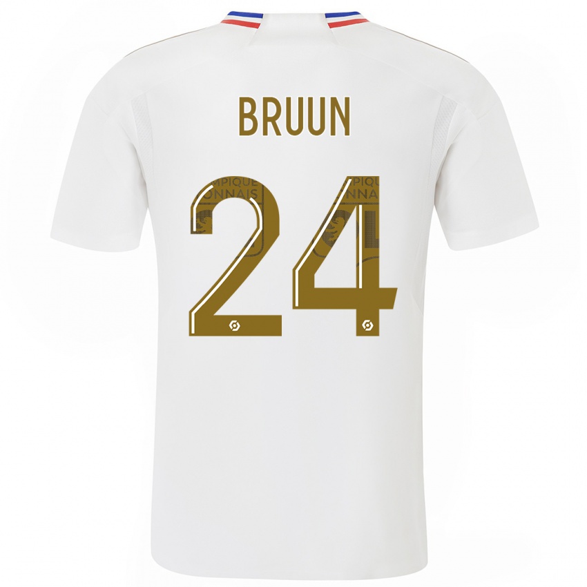 Criança Camisola Signe Bruun #24 Branco Principal 2023/24 Camisa