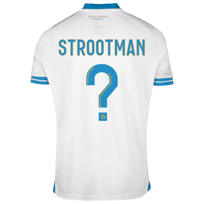 Criança Camisola Kevin Strootman #0 Branco Principal 2023/24 Camisa