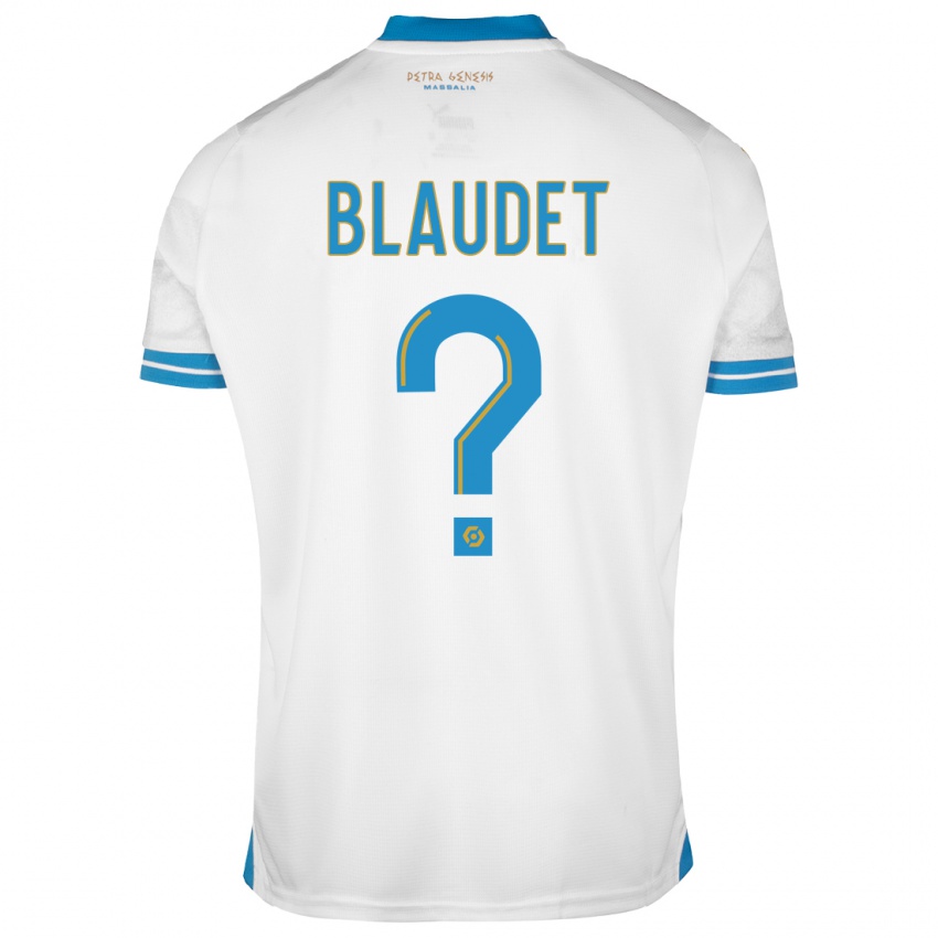 Criança Camisola David Blaudet #0 Branco Principal 2023/24 Camisa