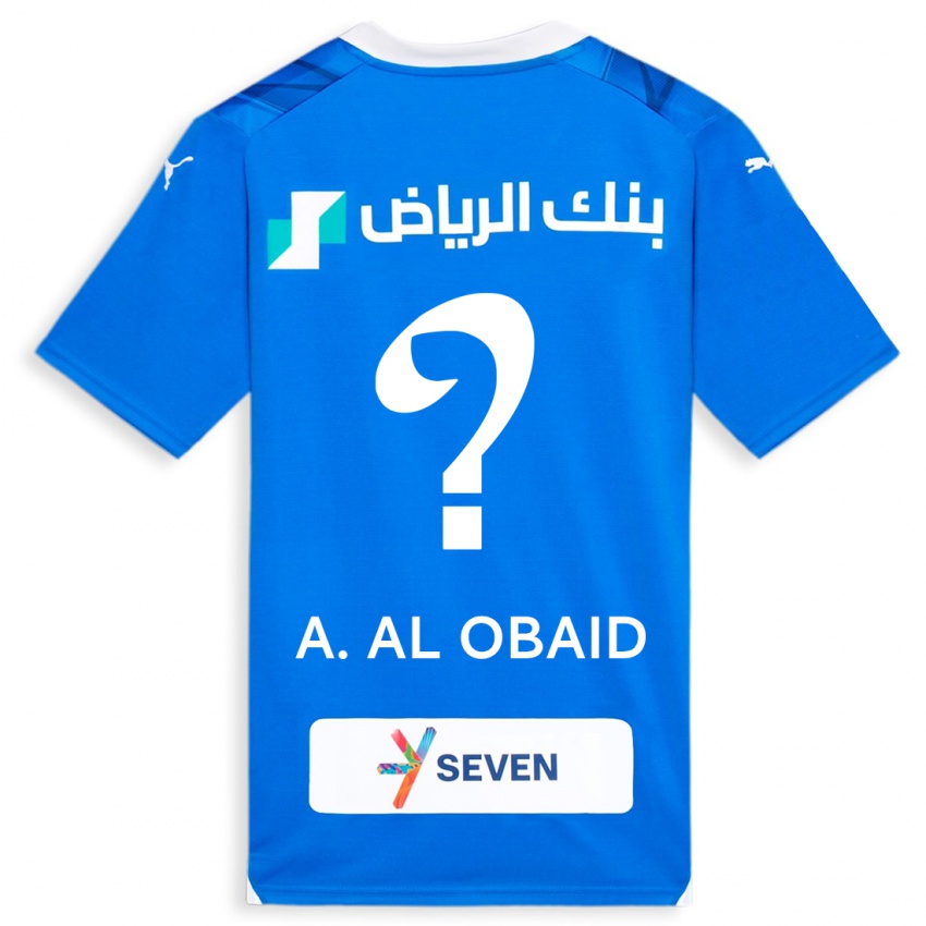 Criança Camisola Abdulrahman Al-Obaid #0 Azul Principal 2023/24 Camisa