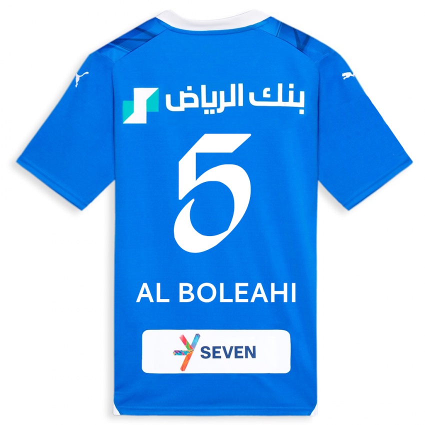 Criança Camisola Ali Al-Boleahi #5 Azul Principal 2023/24 Camisa