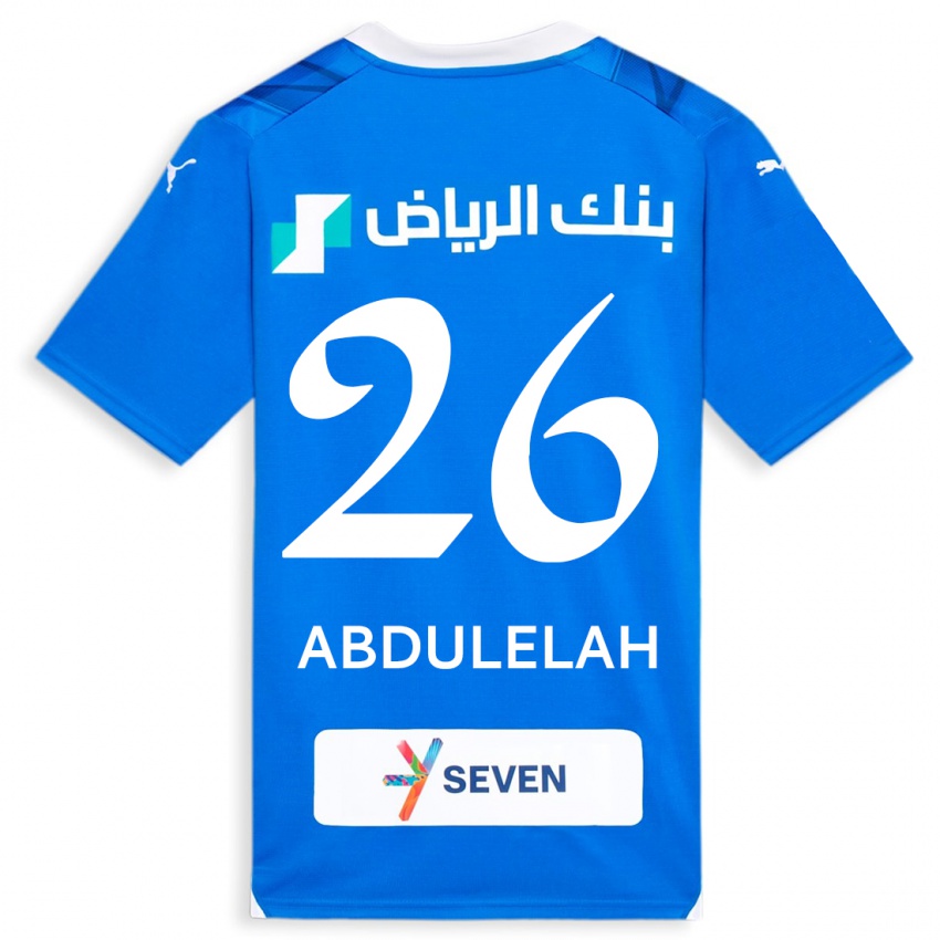 Criança Camisola Abdulelah Al-Malki #26 Azul Principal 2023/24 Camisa
