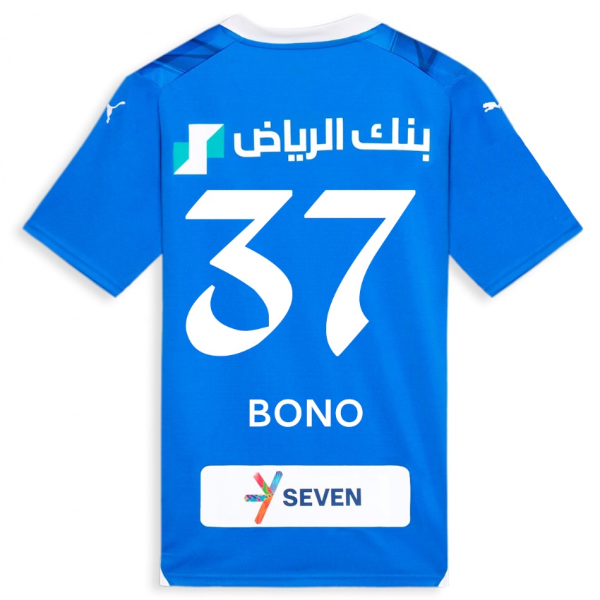 Criança Camisola Bono #37 Azul Principal 2023/24 Camisa