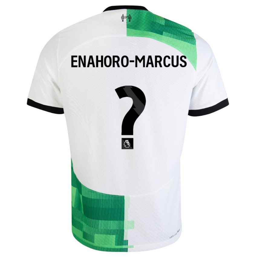 Criança Camisola Louis Enahoro-Marcus #0 Branco Verde Alternativa 2023/24 Camisa