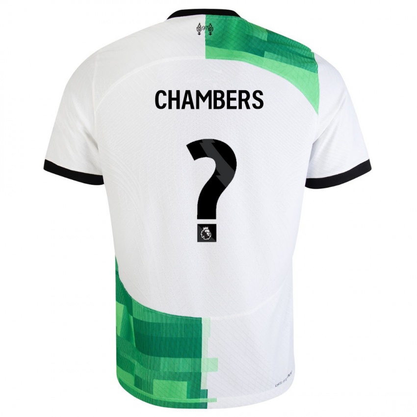 Criança Camisola Luke Chambers #0 Branco Verde Alternativa 2023/24 Camisa