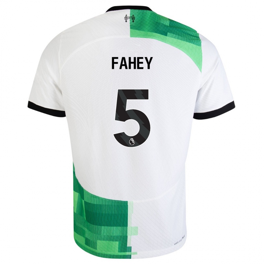 Criança Camisola Niamh Fahey #5 Branco Verde Alternativa 2023/24 Camisa