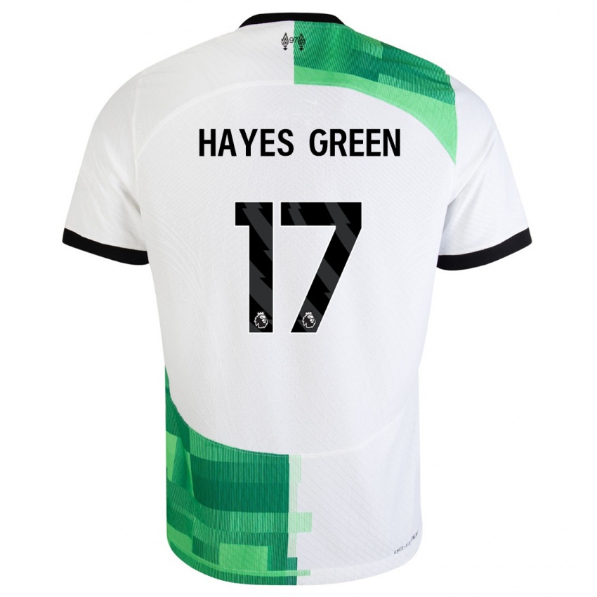 Criança Camisola Charlie Hayes-Green #17 Branco Verde Alternativa 2023/24 Camisa
