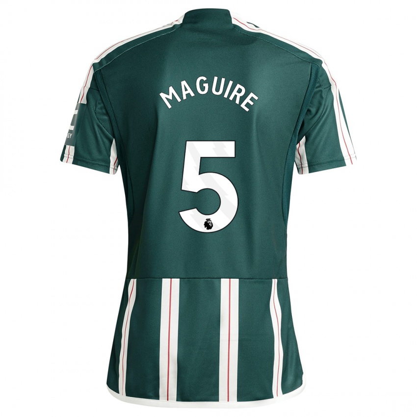 Criança Camisola Harry Maguire #5 Verde Escuro Alternativa 2023/24 Camisa