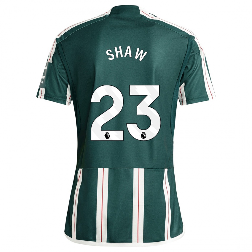 Criança Camisola Luke Shaw #23 Verde Escuro Alternativa 2023/24 Camisa