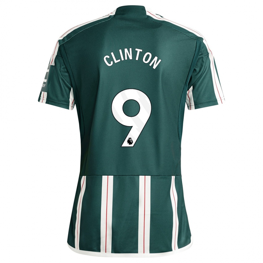 Criança Camisola Grace Clinton #9 Verde Escuro Alternativa 2023/24 Camisa