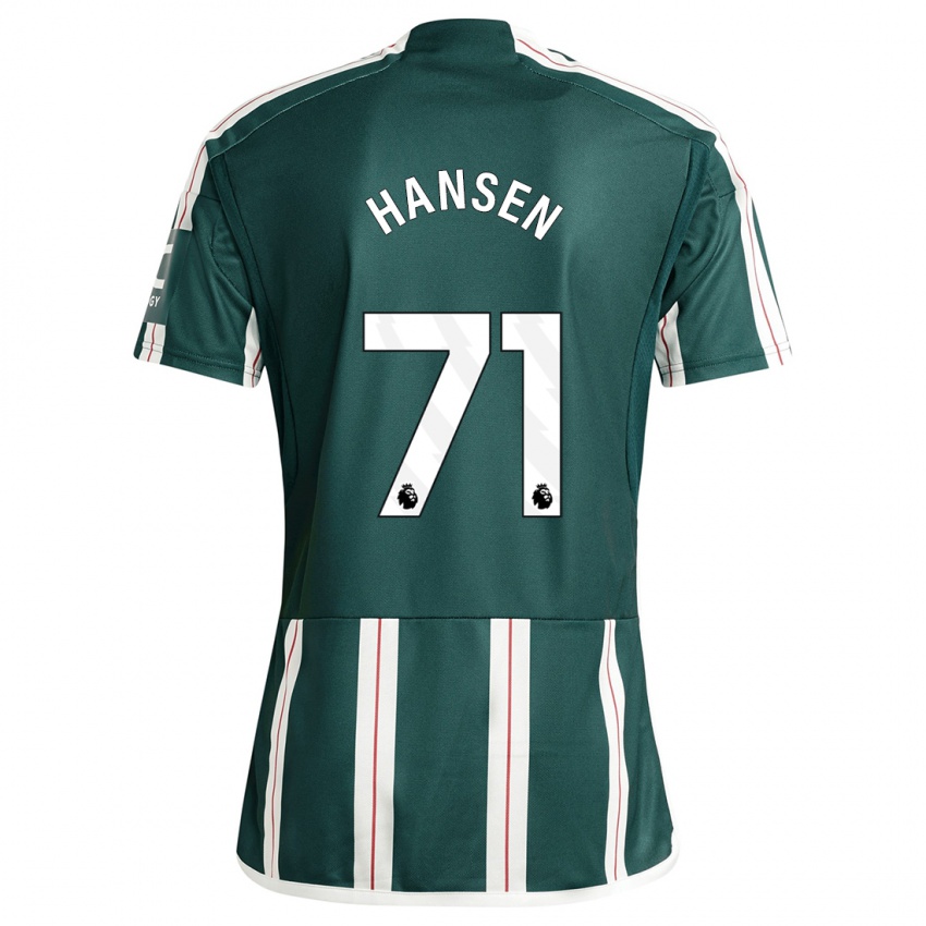 Criança Camisola Isak Hansen-Aaroen #71 Verde Escuro Alternativa 2023/24 Camisa