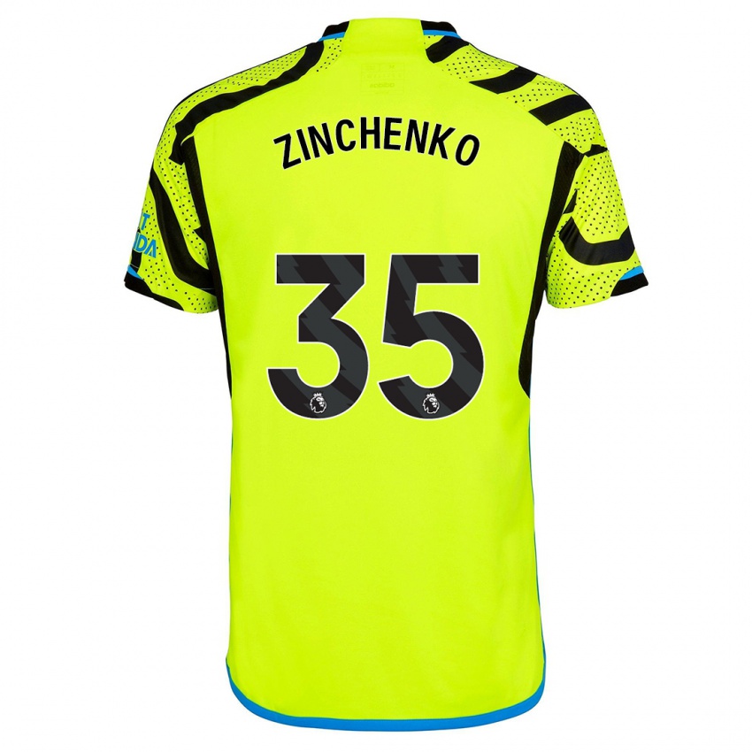 Criança Camisola Oleksandr Zinchenko #35 Amarelo Alternativa 2023/24 Camisa