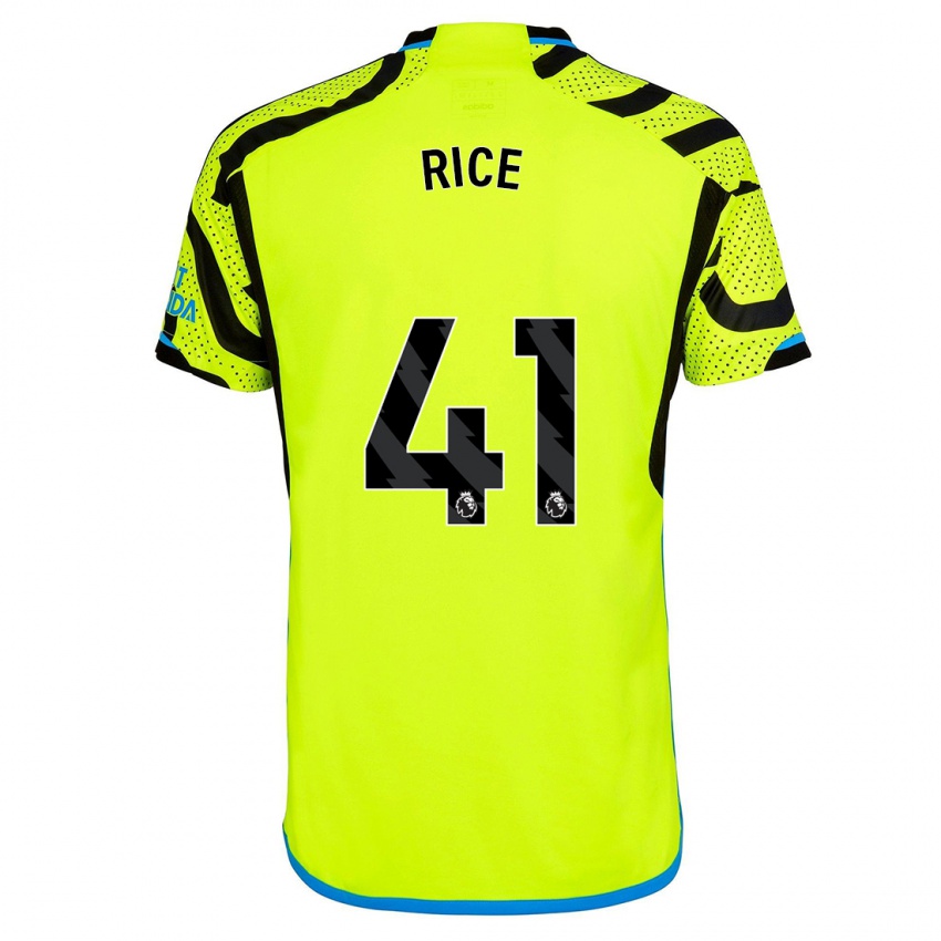 Criança Camisola Declan Rice #41 Amarelo Alternativa 2023/24 Camisa