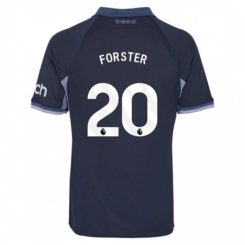 Criança Camisola Fraser Forster #20 Azul Escuro Alternativa 2023/24 Camisa