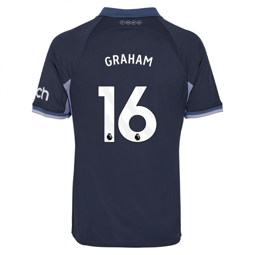 Criança Camisola Kit Graham #16 Azul Escuro Alternativa 2023/24 Camisa