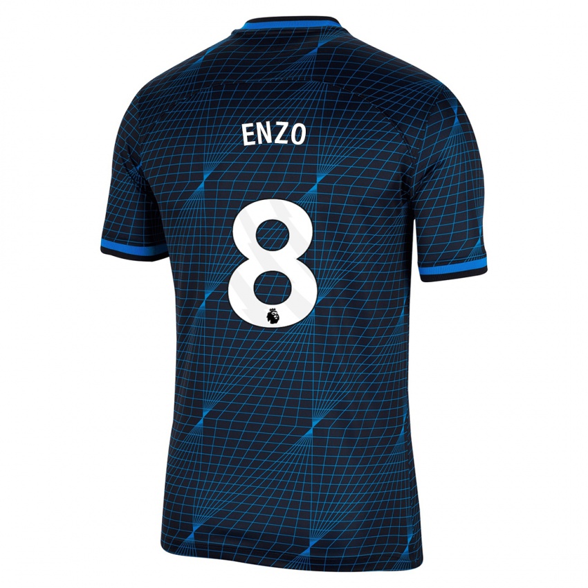 Criança Camisola Enzo Fernández #8 Azul Escuro Alternativa 2023/24 Camisa