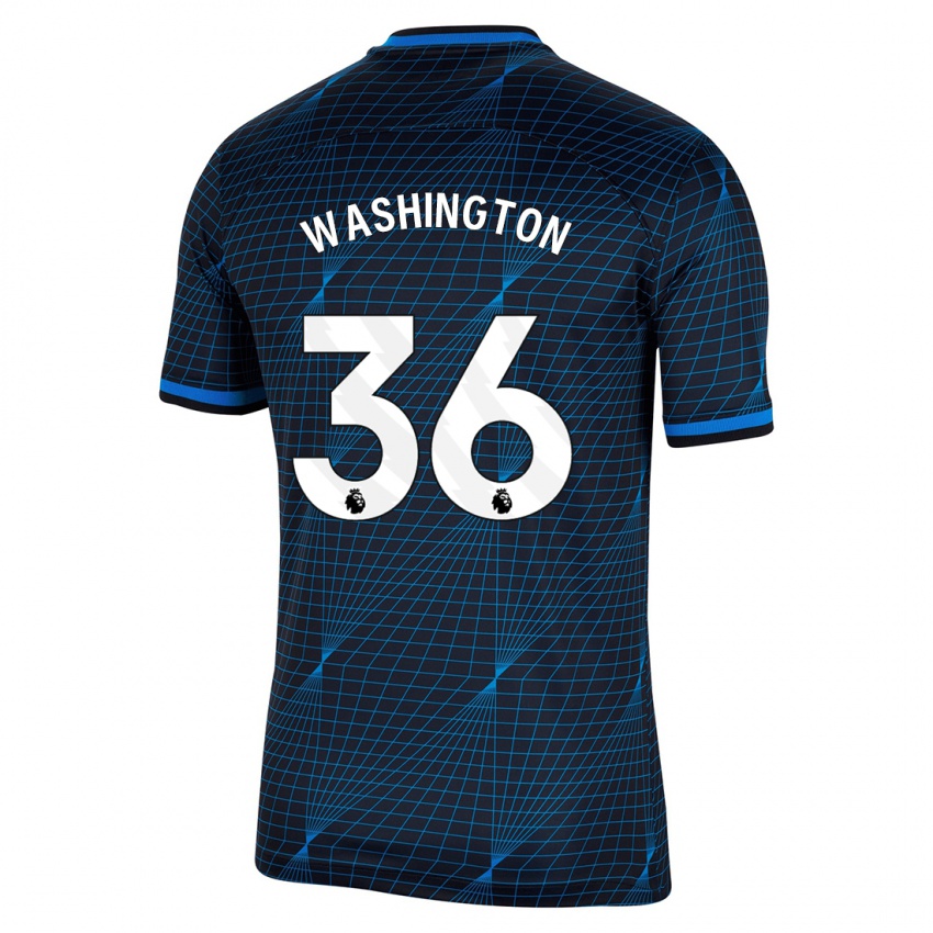 Criança Camisola Deivid Washington #36 Azul Escuro Alternativa 2023/24 Camisa