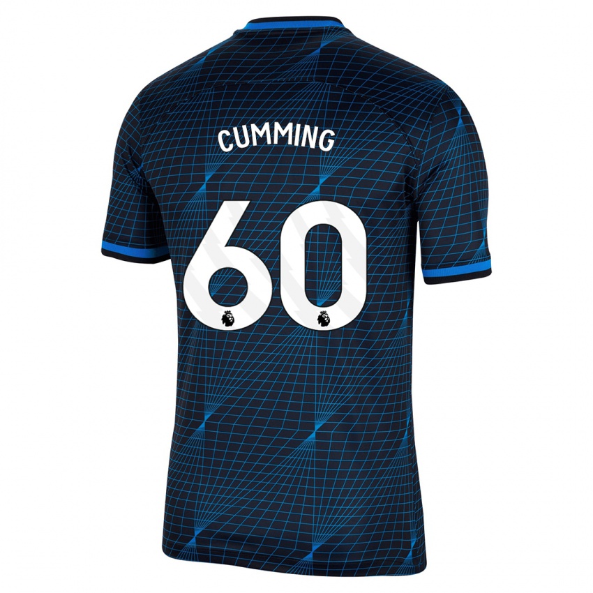 Criança Camisola Jamie Cumming #60 Azul Escuro Alternativa 2023/24 Camisa