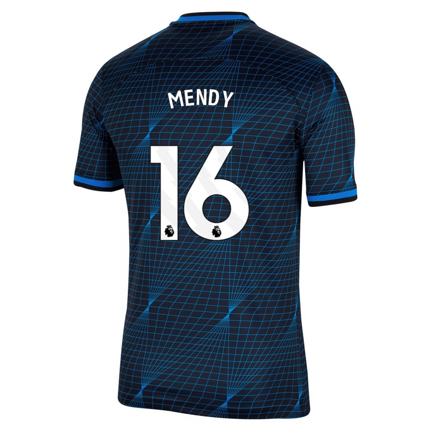 Criança Camisola Edouard Mendy #16 Azul Escuro Alternativa 2023/24 Camisa