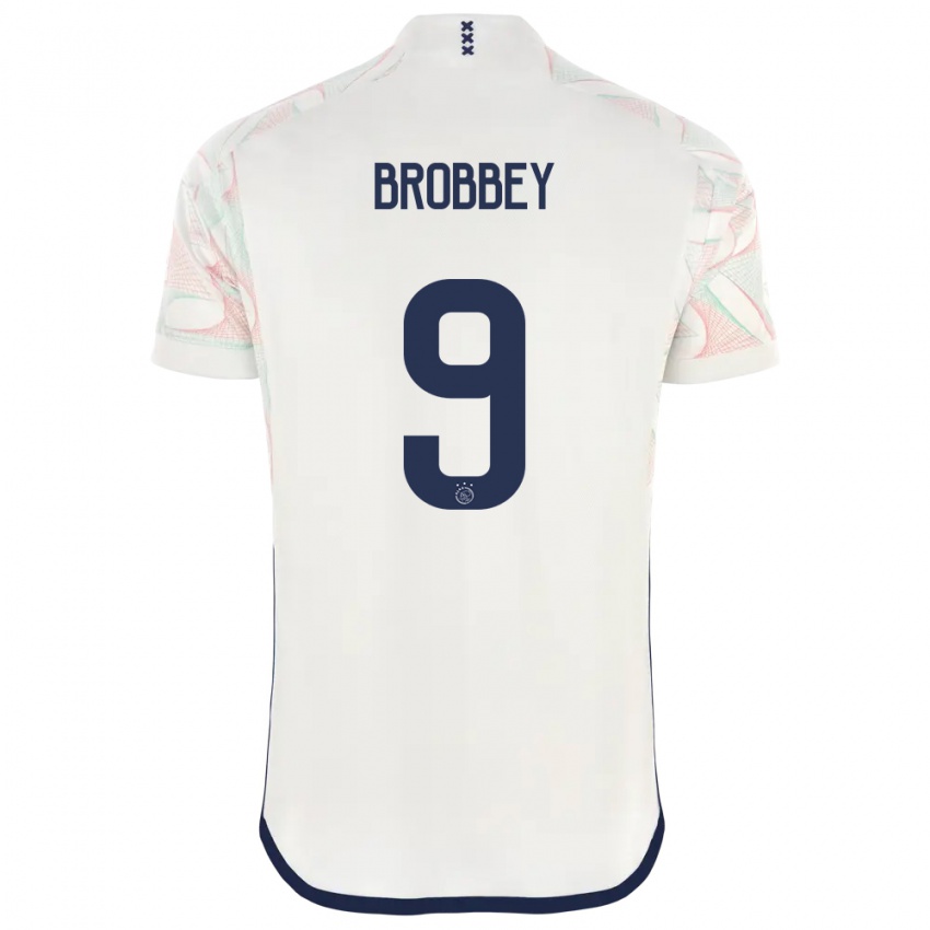 Criança Camisola Brian Brobbey #9 Branco Alternativa 2023/24 Camisa