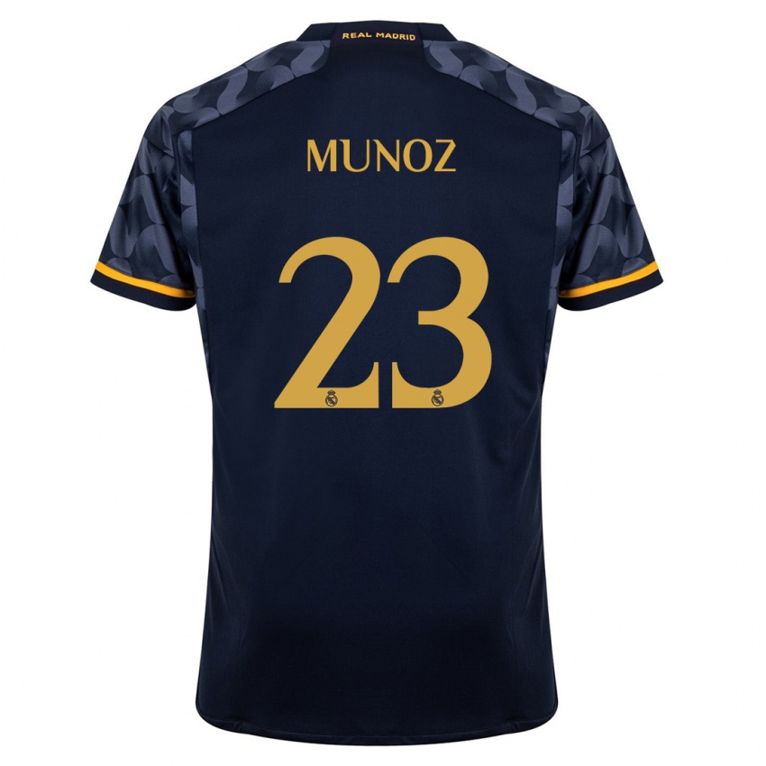 Criança Camisola Victor Munoz #23 Azul Escuro Alternativa 2023/24 Camisa