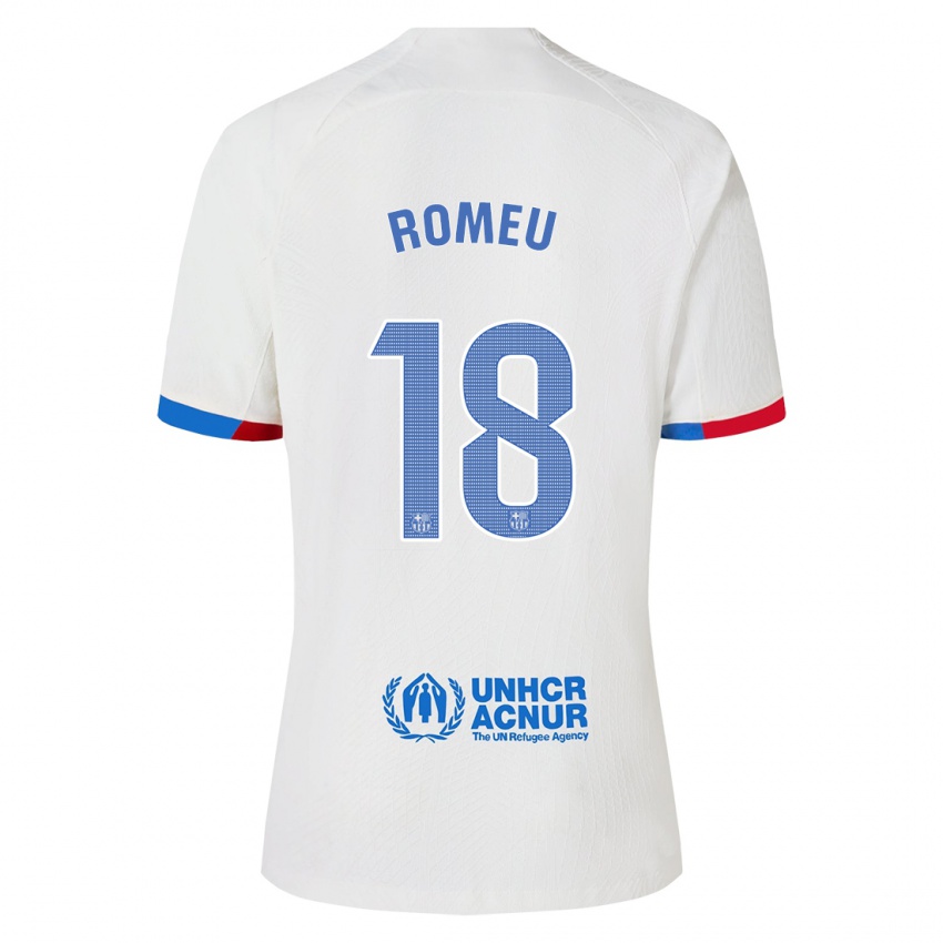 Criança Camisola Oriol Romeu #18 Branco Alternativa 2023/24 Camisa