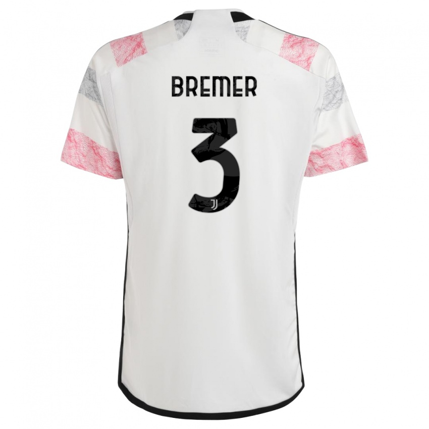 Criança Camisola Bremer #3 Branco Rosa Alternativa 2023/24 Camisa
