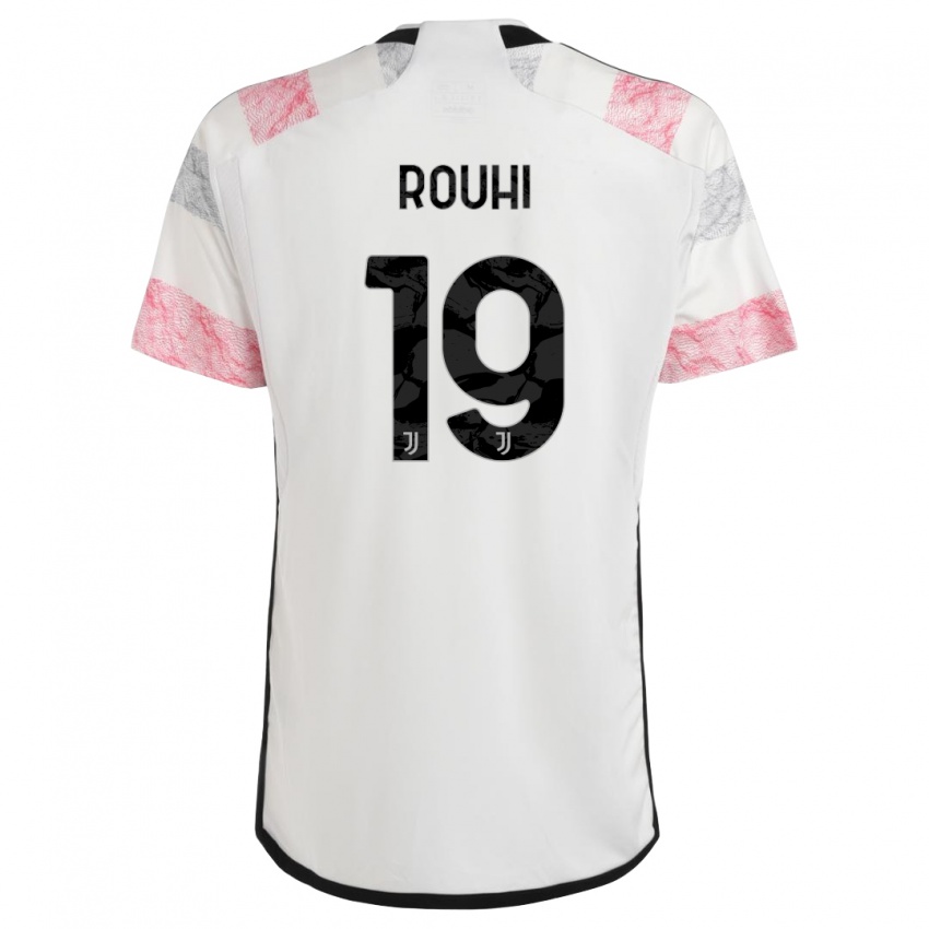 Criança Camisola Jonas Rouhi #19 Branco Rosa Alternativa 2023/24 Camisa
