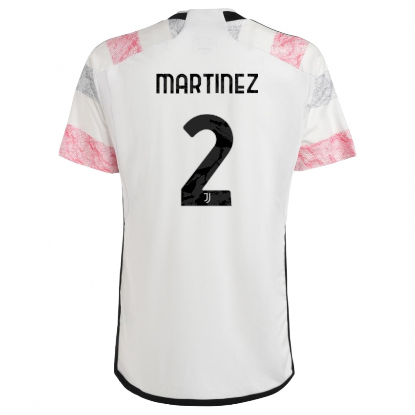 Criança Camisola Bruno Martinez #2 Branco Rosa Alternativa 2023/24 Camisa