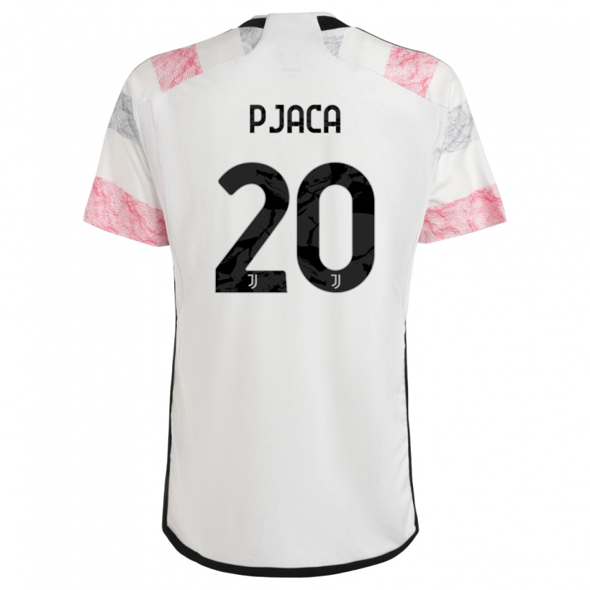 Criança Camisola Marko Pjaca #20 Branco Rosa Alternativa 2023/24 Camisa