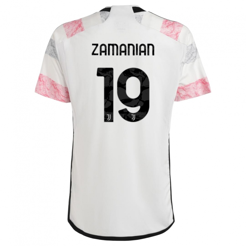 Criança Camisola Annahita Zamanian #19 Branco Rosa Alternativa 2023/24 Camisa