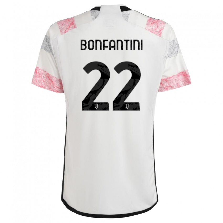 Criança Camisola Agnese Bonfantini #22 Branco Rosa Alternativa 2023/24 Camisa